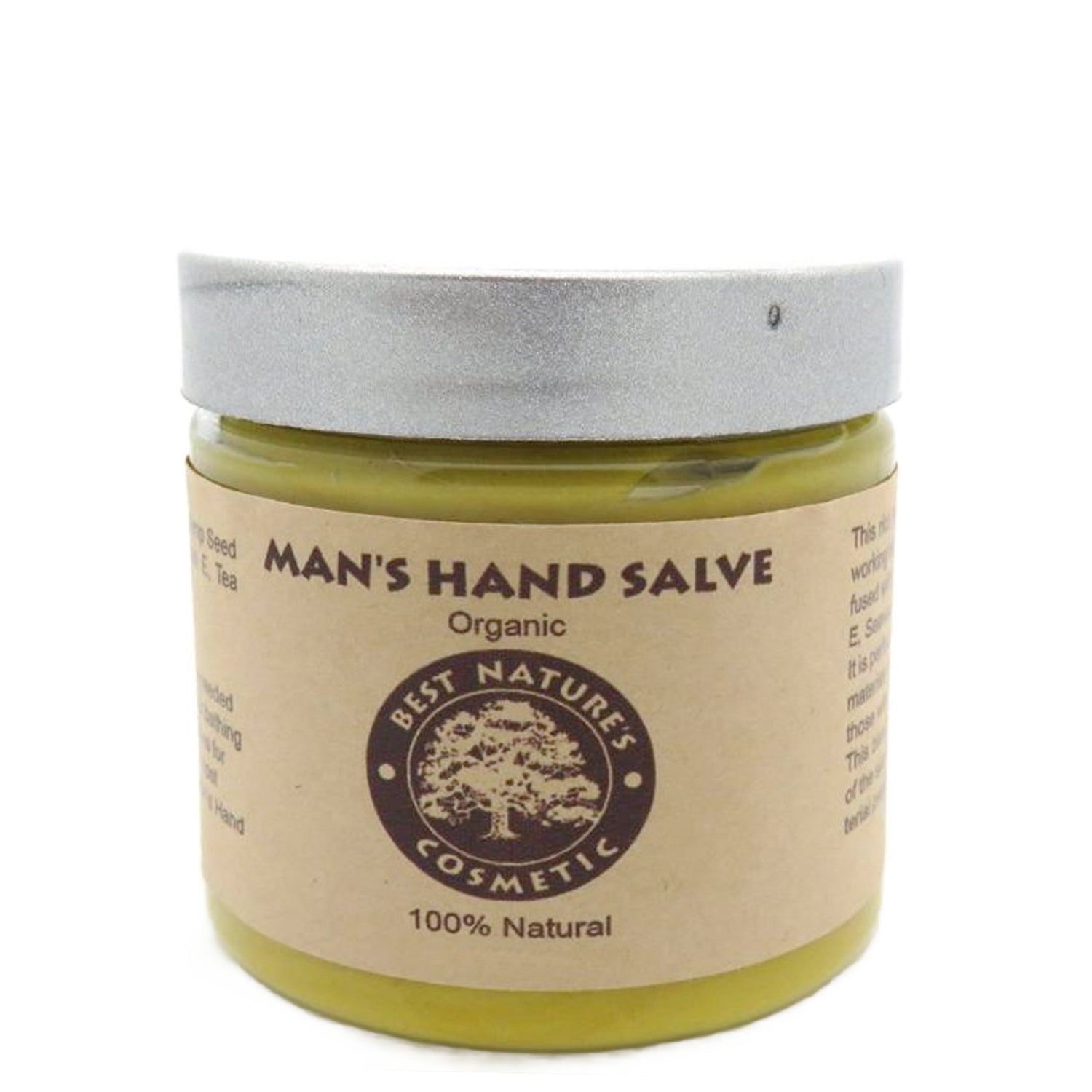Organic Man's Hands Salve for hard working man hands, extremely dry skin, sooth dry, chapped, calloused working hands... 5oz / 150ml
