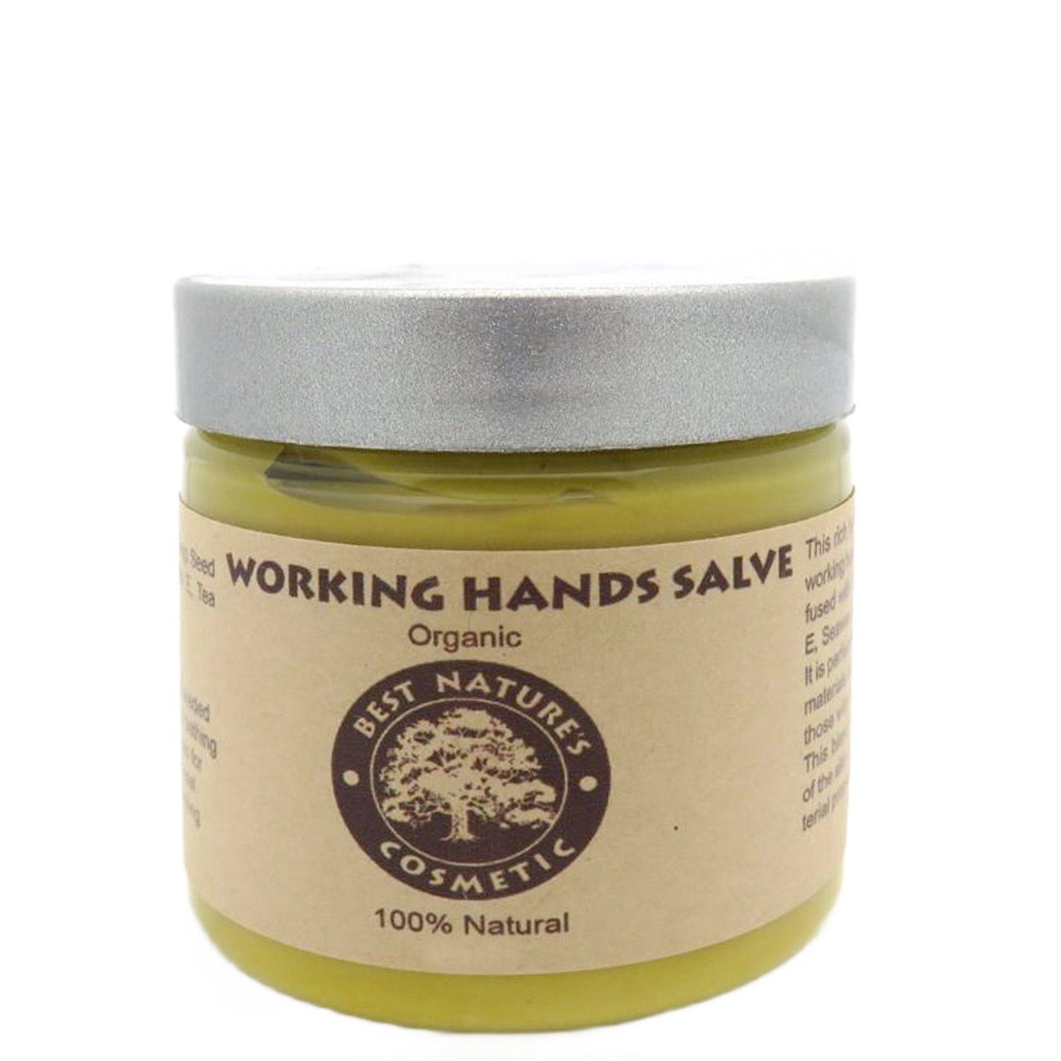Organic Working Hands Salve for hard working hands, will sooth dry, chapped, calloused working hands... 5oz / 150ml