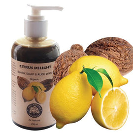 Citrus Delight. Black Soap & Aloe Wash (Organic)