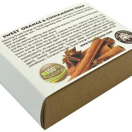 Sweet Orange & Cinnamon Organic Soap. All Natural SLS Free 120g.