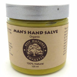 Organic Man's Hands Salve for hard working man hands, extremely dry skin, sooth dry, chapped, calloused working hands...