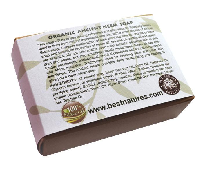 Organic Ancient Neem Soap.  All Natural SLS Free 120g